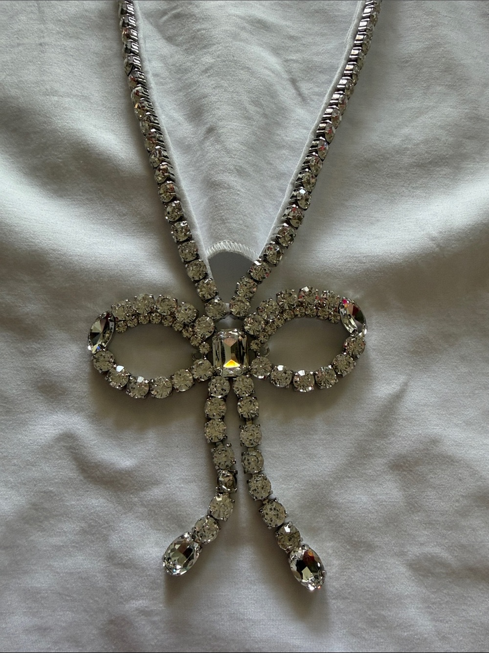 AREA Crystal Embellished Bow Mini Dress - Picture 5 of 7